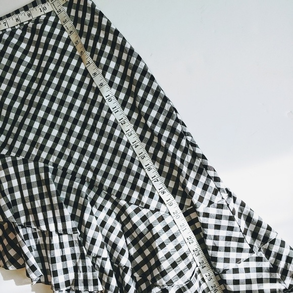 A New Day Gingham Check High Low Skirt 4 - Picture 5 of 6
